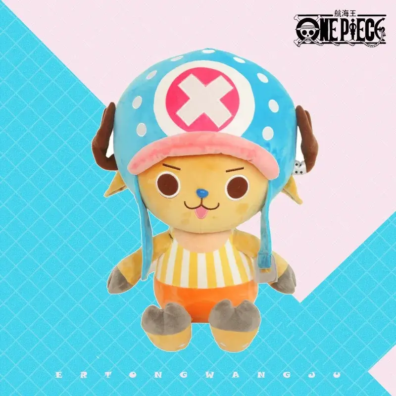 80cm Large Size One Piece Cartoon Classic Tony Tony Chopper Kawaii Doll Plush Toy Room Decoration Children Girl Holiday Gifts