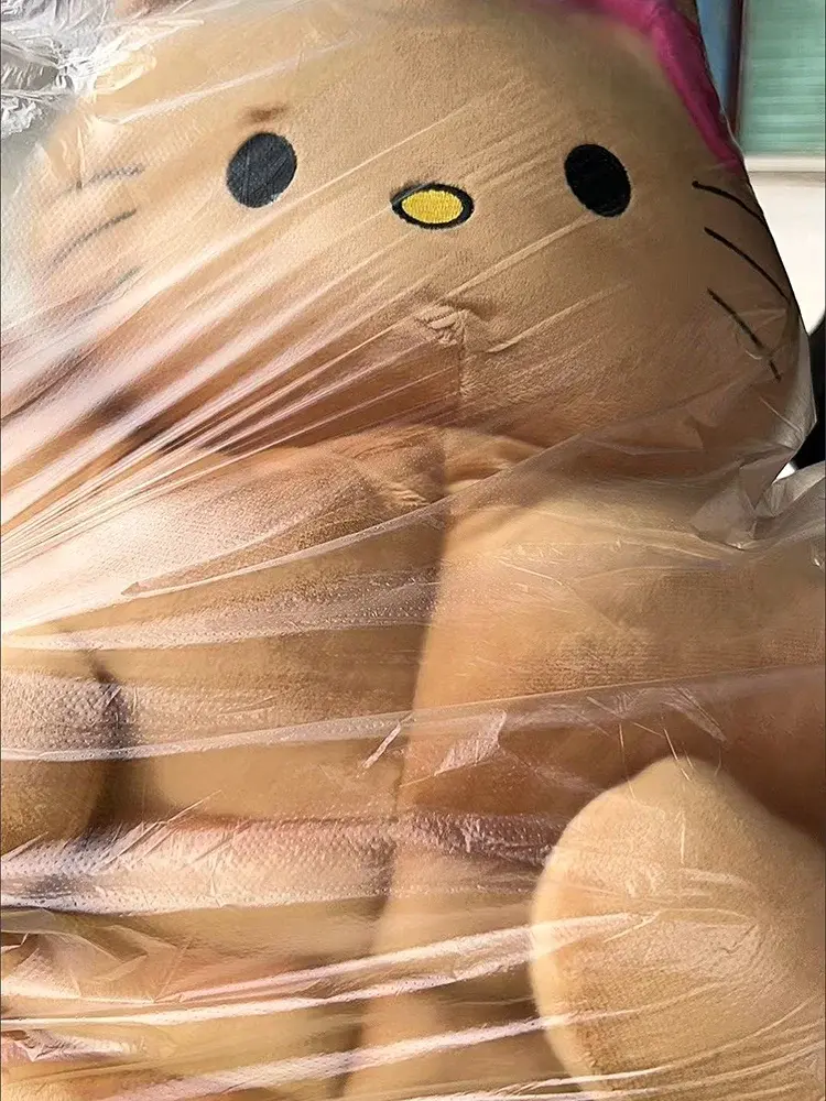 Sanrio Kawaii Hello Kitty Muscle Plush Funny Chest Muscle Abdominal Boyfriend Pillow Pom Pom Purin Doll Plush Christmas Gift