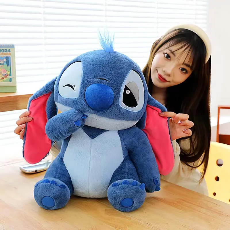 30-90CM New Disney Lilo & Stitch Sakura Doll Cartoon Angel Plush Toy Cute Anime Soft Stuffed Kawaii Children's Birthday Gift