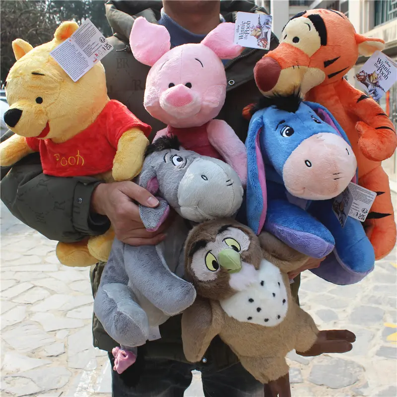 Disney 1piece winnie the pooh bear and tigger Eeyore donkey Piglet pig Pooh Bear stuffed gift toys boys girl's brithday  gift