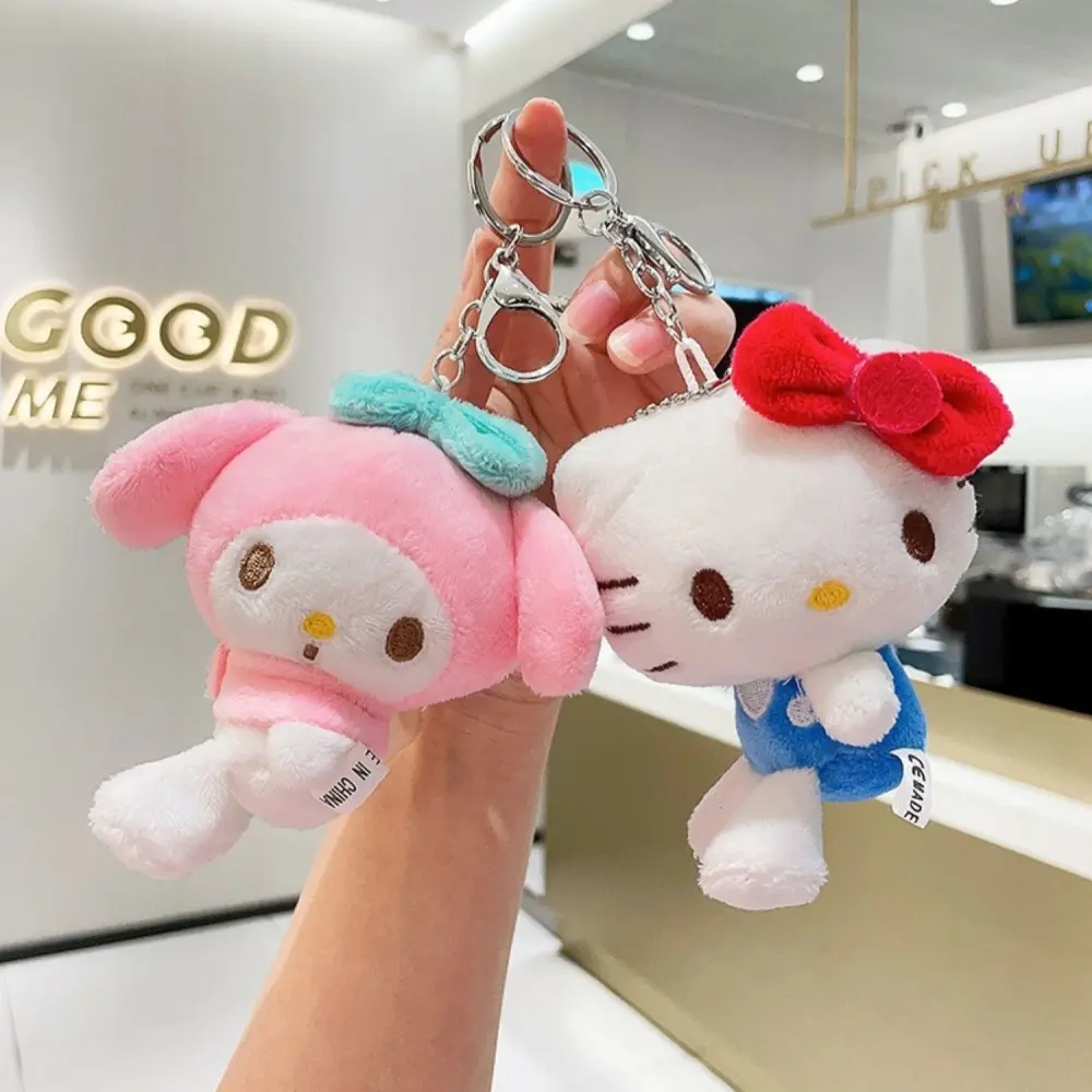 Sanrio Hello Kitty My Melody Plush Toys Cinnamoroll Pompompurin Cartoon Figure Stuffed Dolls Girls Birthday Ornaments Gifts