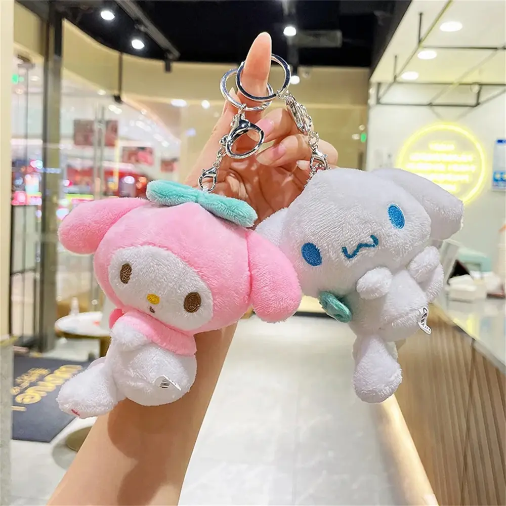 Sanrio Hello Kitty My Melody Plush Toys Cinnamoroll Pompompurin Cartoon Figure Stuffed Dolls Girls Birthday Ornaments Gifts
