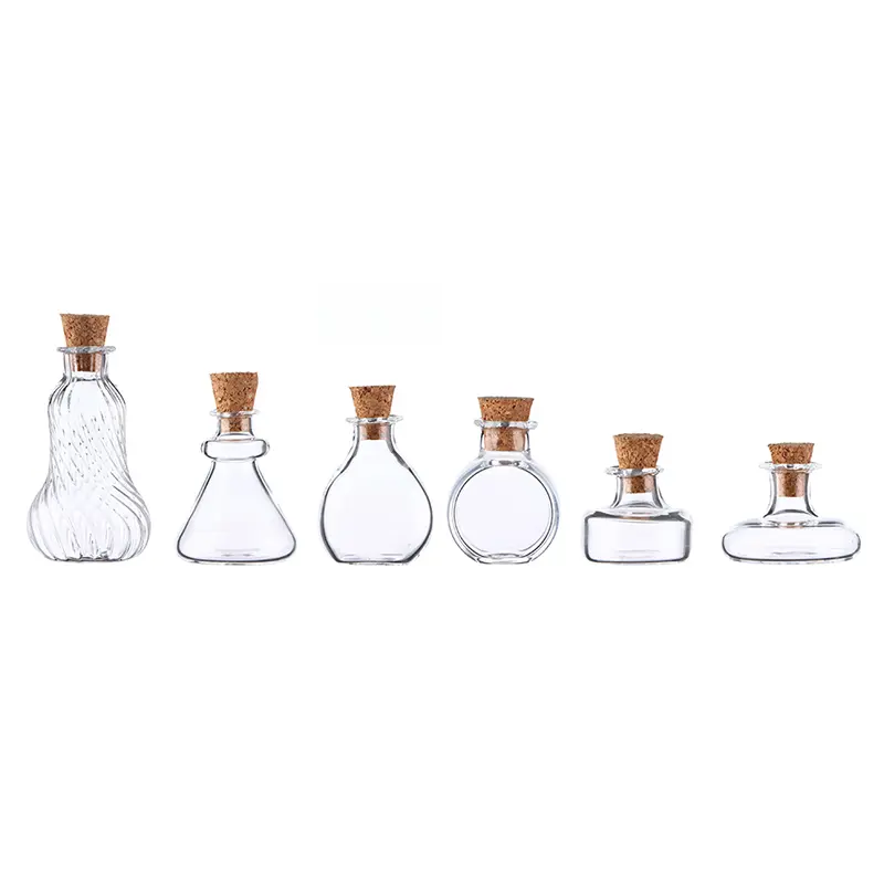 1/12 Scale Miniature Dollhouse Glass Vase Mini Stripe Wishing Glass Bottle Simulation Vase Model for Doll House Accessories Toy