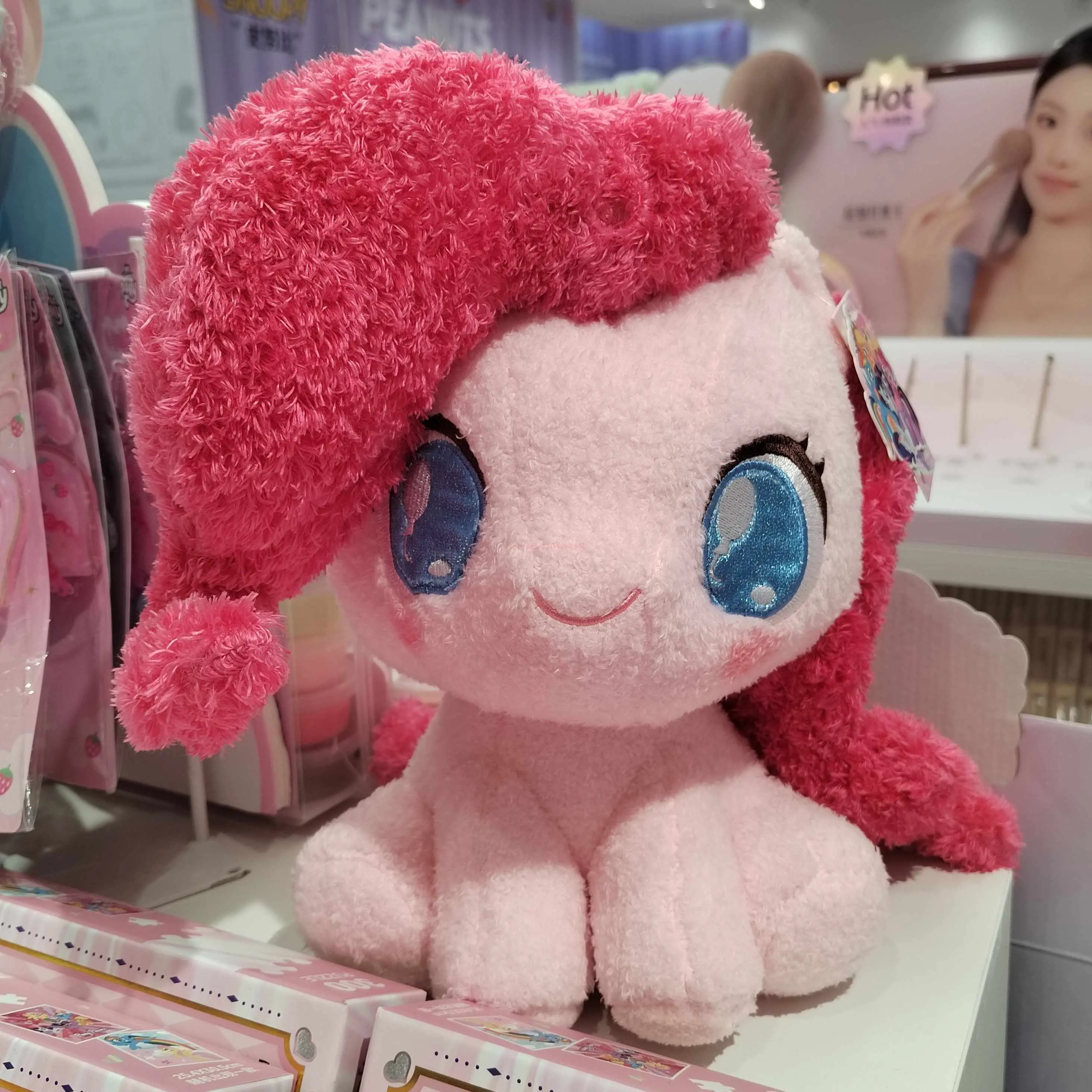 New Genuine My Little Pony 2024 New Sitting Doll Toys Fluttershy Applejack Twilight Sparkle Pinkie Pie Soft Pillow Gift Model