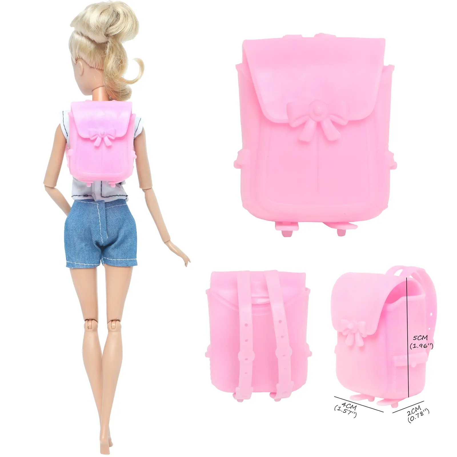 Mixed Doll Accessories Shoe Rack Pink Bed Bike Bag Sofa Dresser Display Doll Holder Dollhouse Furniture for 30cm Girl Doll Toy
