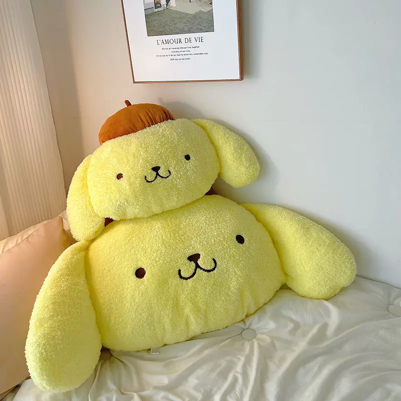 Sanrio Kawaii Pom Pom Purin Plush Toy Stuffed Animals Dog Soft Pillow Pompompurin Doll Cute Room Decor Anime Peluche Toy Gift