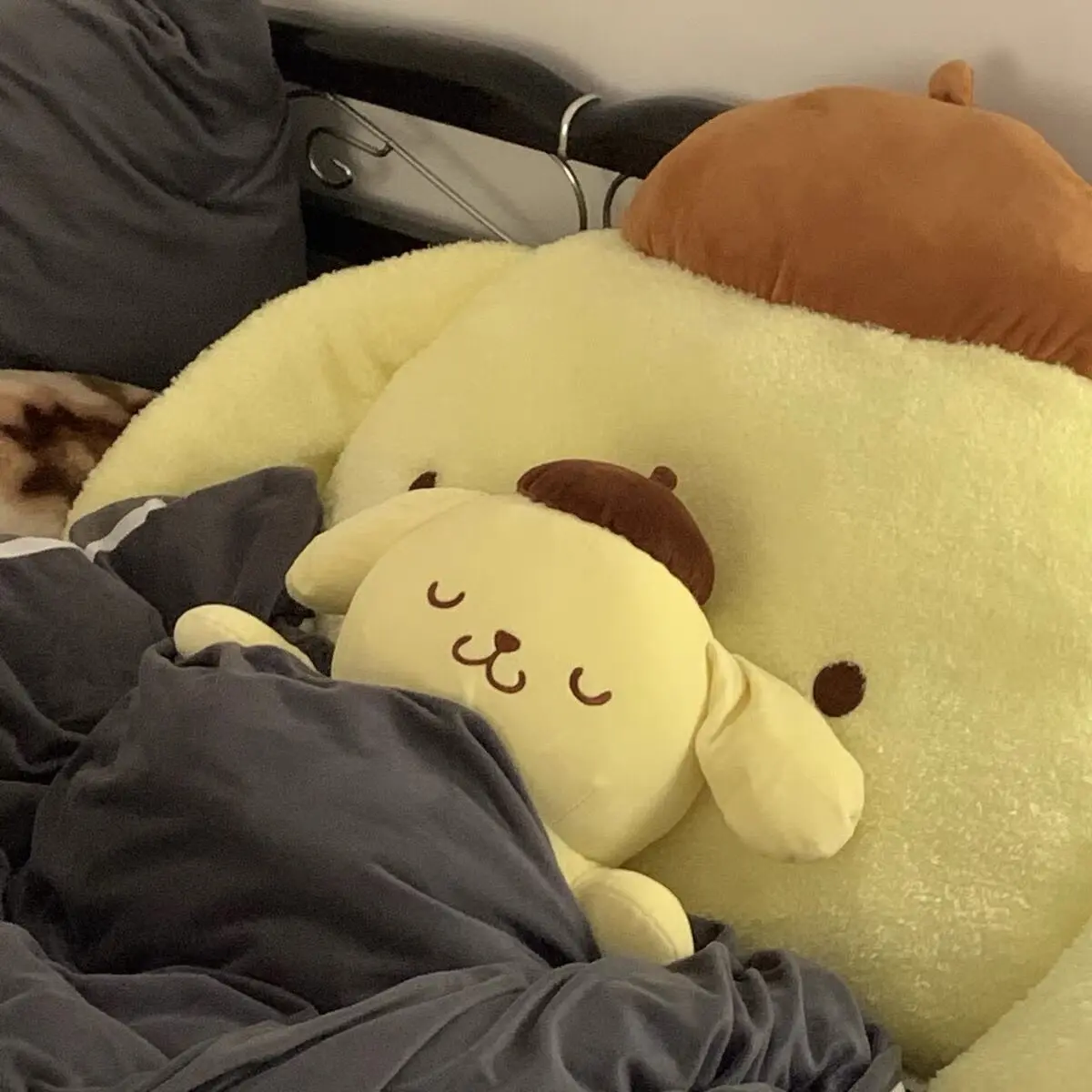 Sanrio Kawaii Pom Pom Purin Plush Toy Stuffed Animals Dog Soft Pillow Pompompurin Doll Cute Room Decor Anime Peluche Toy Gift