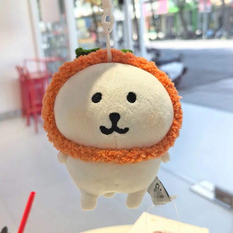 Chiikawa Anime Joke Bear wearing headgear Backpack Pendant Keychain Plush Toys Kawaii Stuffed Dolls Exquisite Birthday Gifts