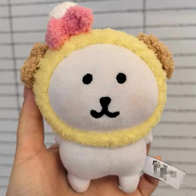 Chiikawa Anime Joke Bear wearing headgear Backpack Pendant Keychain Plush Toys Kawaii Stuffed Dolls Exquisite Birthday Gifts