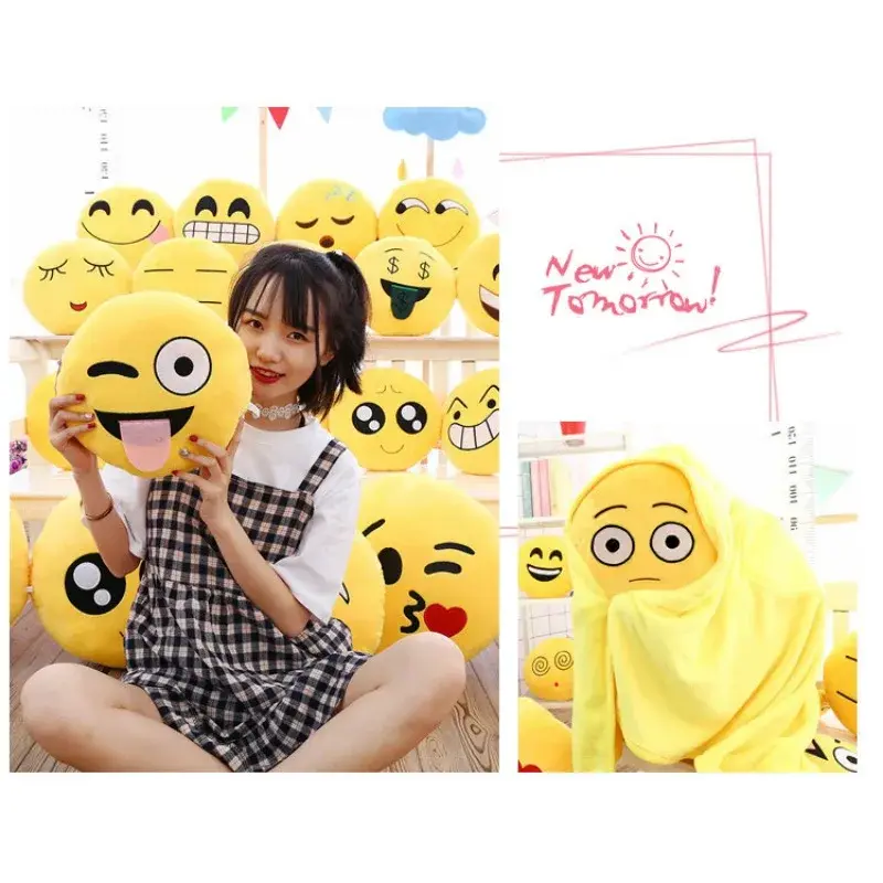 New 32cm Cute Pillow Napping Cushion Funny Face Emotional Anger Party Plush Fill Indoor Ornament Children Toys Holiday Gift