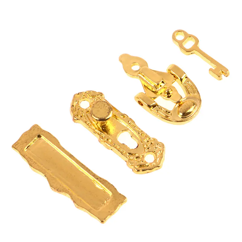 4Pcs/set 1:12 Dollhouse Hardware Miniature Metal Door Knocker Set Furniture DIY Doll House Accessories