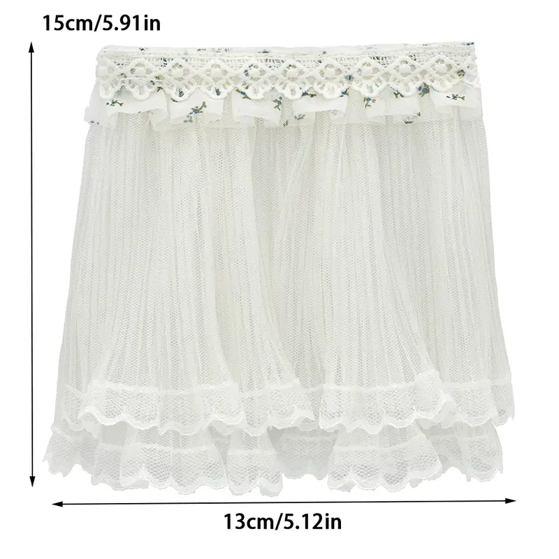 House Dollhouse Curtains Window Decoration Prop Decorate Mini Accessory Miniature White Lace Curtain Bedroom Furniture Decor Toy