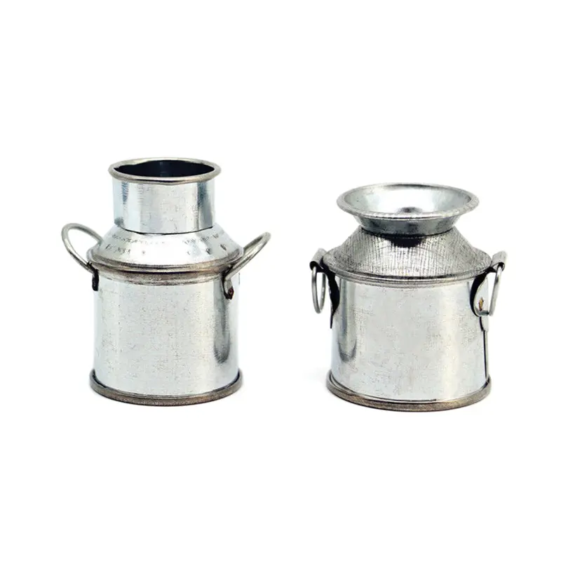 Fashion Farm Metal Milk Can Kettle Pot 1:12 Doll House Miniature Accessories For Kids Gift Mini Doll Toy Decoration Crafts
