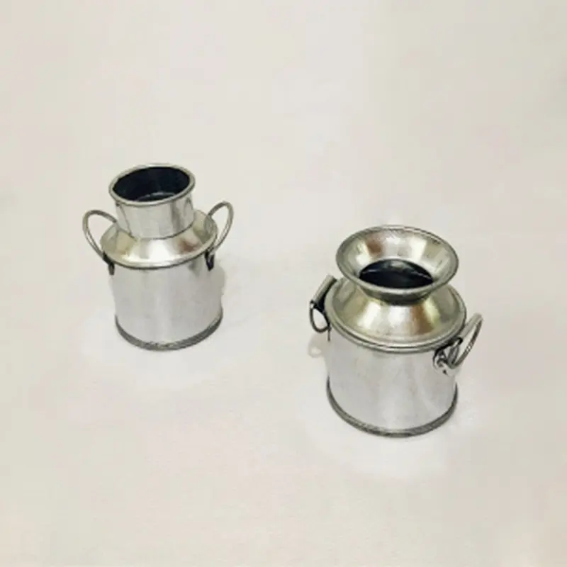 Fashion Farm Metal Milk Can Kettle Pot 1:12 Doll House Miniature Accessories For Kids Gift Mini Doll Toy Decoration Crafts
