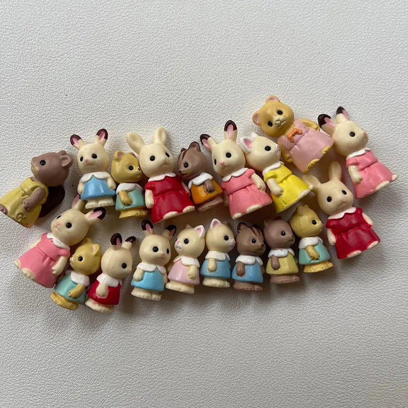 1PC Doll House Simulation Forest Animal Baby Toys Rabbit Family Dolls Dollhouse Figures Collectible Toy