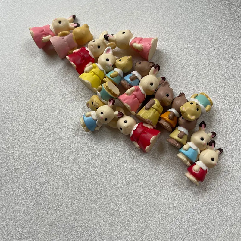 1PC Doll House Simulation Forest Animal Baby Toys Rabbit Family Dolls Dollhouse Figures Collectible Toy