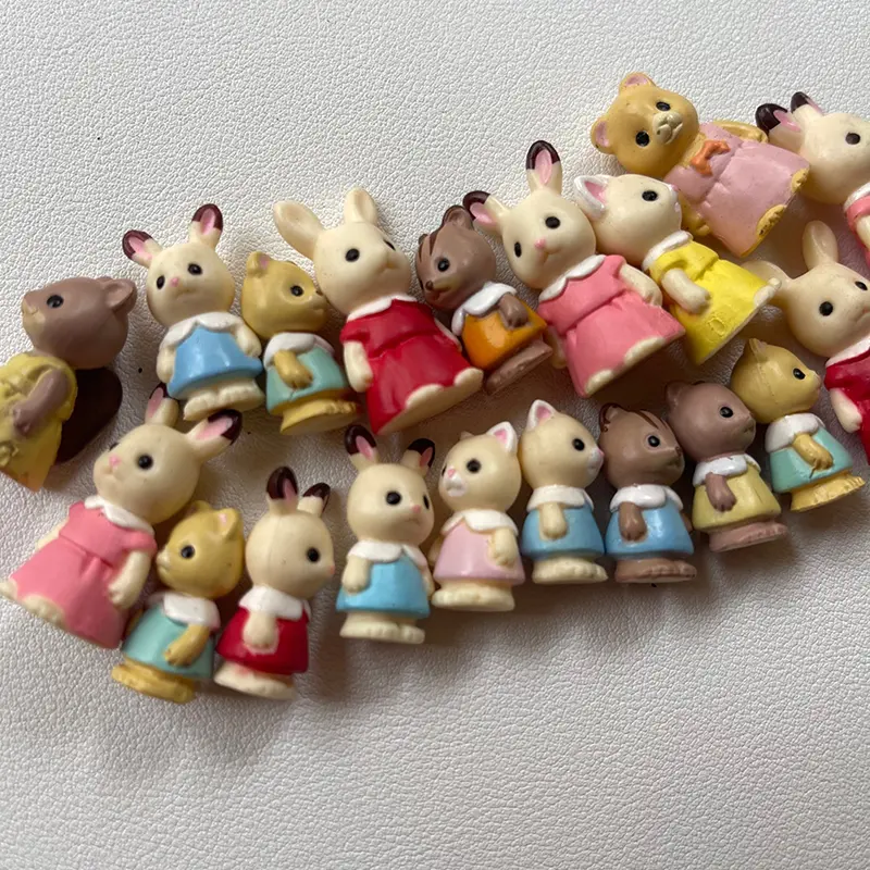 1PC Doll House Simulation Forest Animal Baby Toys Rabbit Family Dolls Dollhouse Figures Collectible Toy