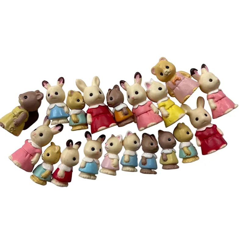 1PC Doll House Simulation Forest Animal Baby Toys Rabbit Family Dolls Dollhouse Figures Collectible Toy