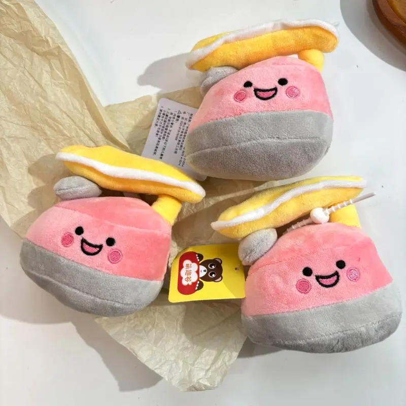 Cartoon Clothes Iron Plush Toy Keychain Cartoon Steam Iron Soft Stuffed Doll Pendant Car Key Ring Backpack Bag Decor Kid Gift