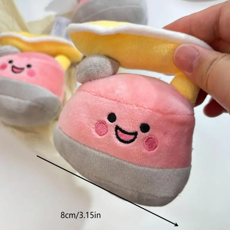 Cartoon Clothes Iron Plush Toy Keychain Cartoon Steam Iron Soft Stuffed Doll Pendant Car Key Ring Backpack Bag Decor Kid Gift