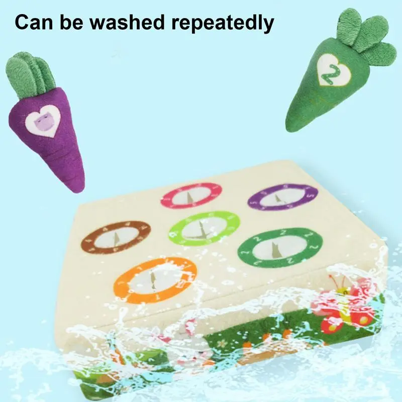 Montessori Toys Carrot Harvest Stuffed Montessori Toys Carrots Harvest Game Plush Sorting Toys Gifts For Toddlers Kids Age 1--3