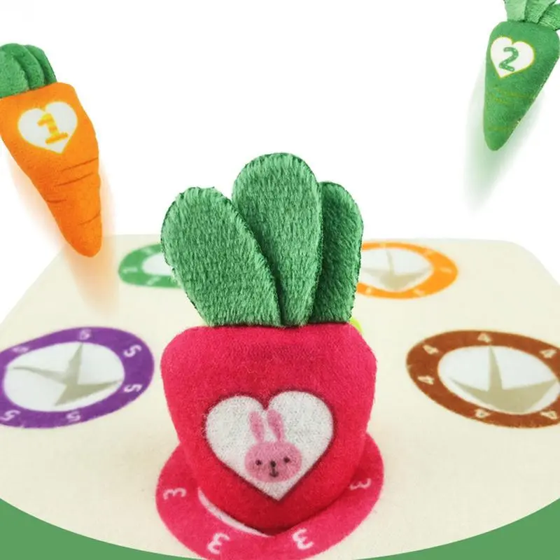 Montessori Toys Carrot Harvest Stuffed Montessori Toys Carrots Harvest Game Plush Sorting Toys Gifts For Toddlers Kids Age 1--3