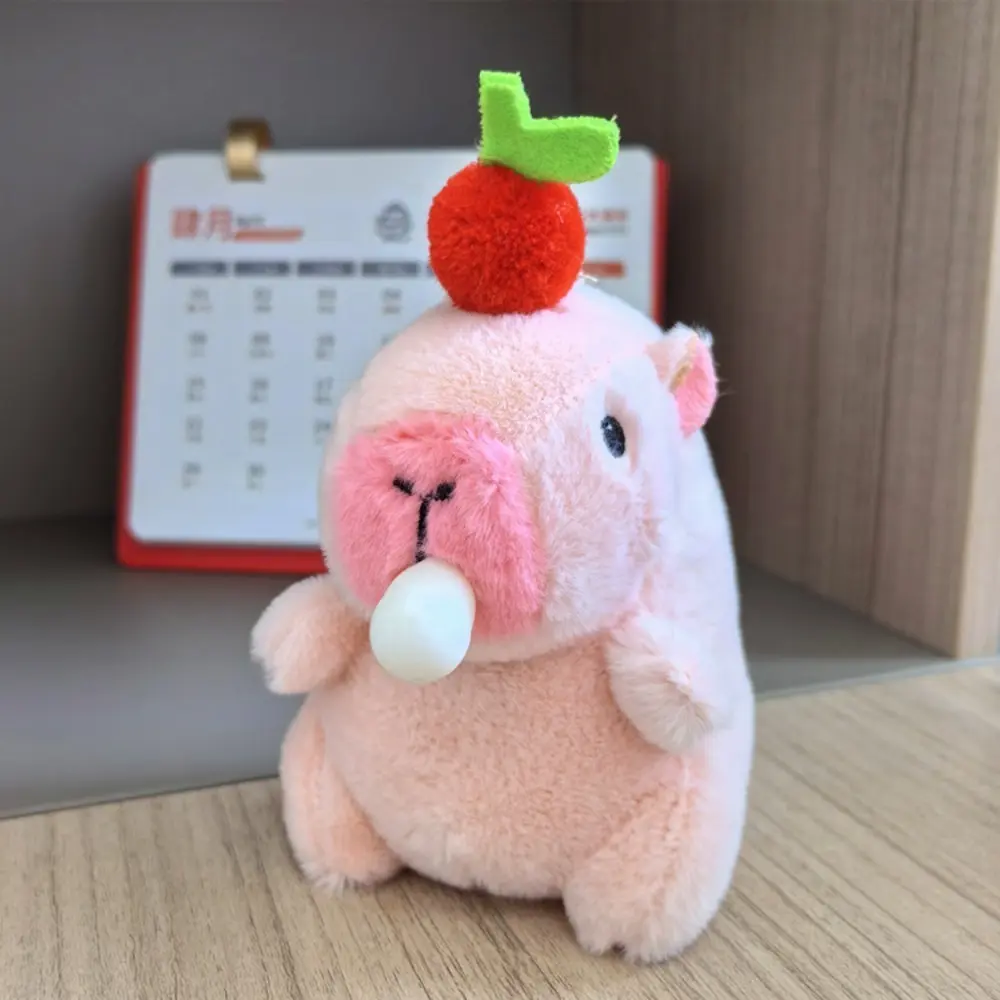 Multicolor Plush Capybara Keychain Cartoon Capybara Cute Toy Simulation Capybara Pendant Kapila Soft Fluffty Animal Doll Gift