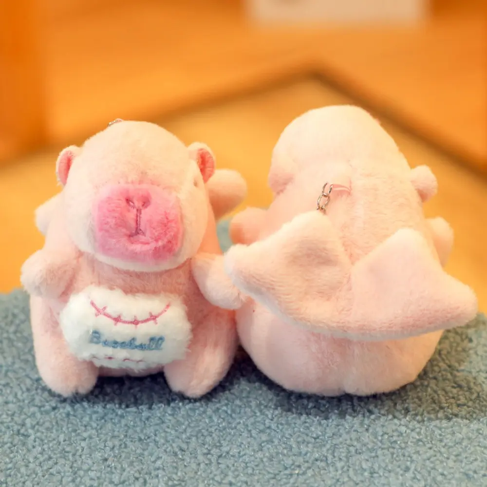 Cute Capybara Plush Toy with Wings Small Size Plush Pendant Hoodie Stuffed Animals Simulation Doll Birthday Party