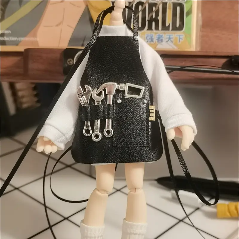 17cm Labubu Repairman Apron Ob11 Clothes 10cm Cotton Doll Bib Bjd Doll Accessories Mini Repair Tools Cute Toys