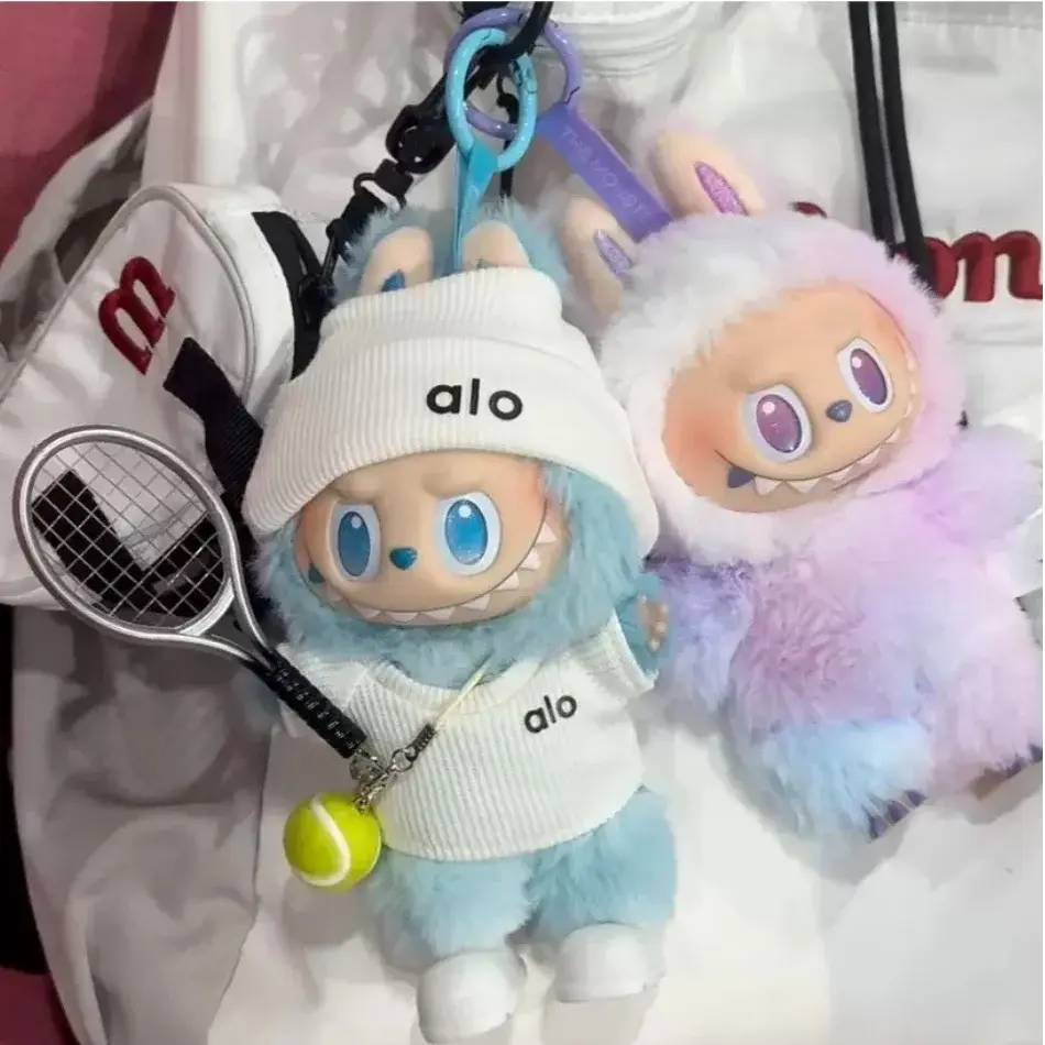 For LABUBU Clothing Rabbit Doll, Alo Accessories with Knitted Clothing, Tennis Sport Set, Sweater for Toy Collectors