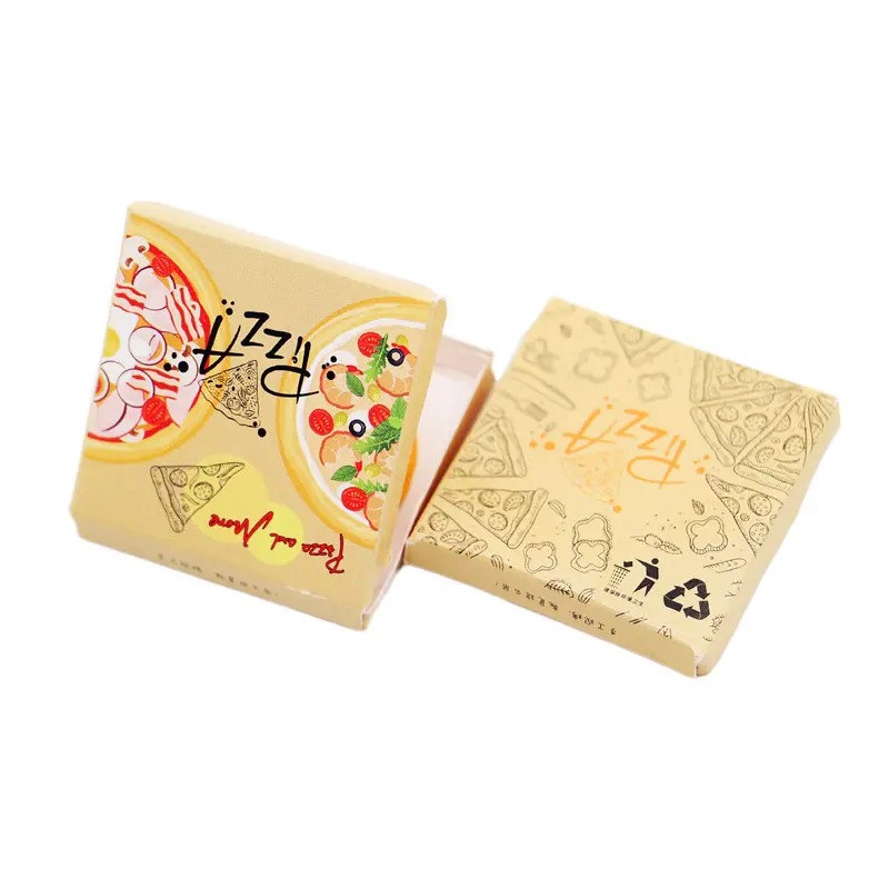 1Set 1:12 Dollhouse Miniature Pizza with Packing Box Model Kitchen Food Accessories For Doll House Decor Pretend Play Toys Gift