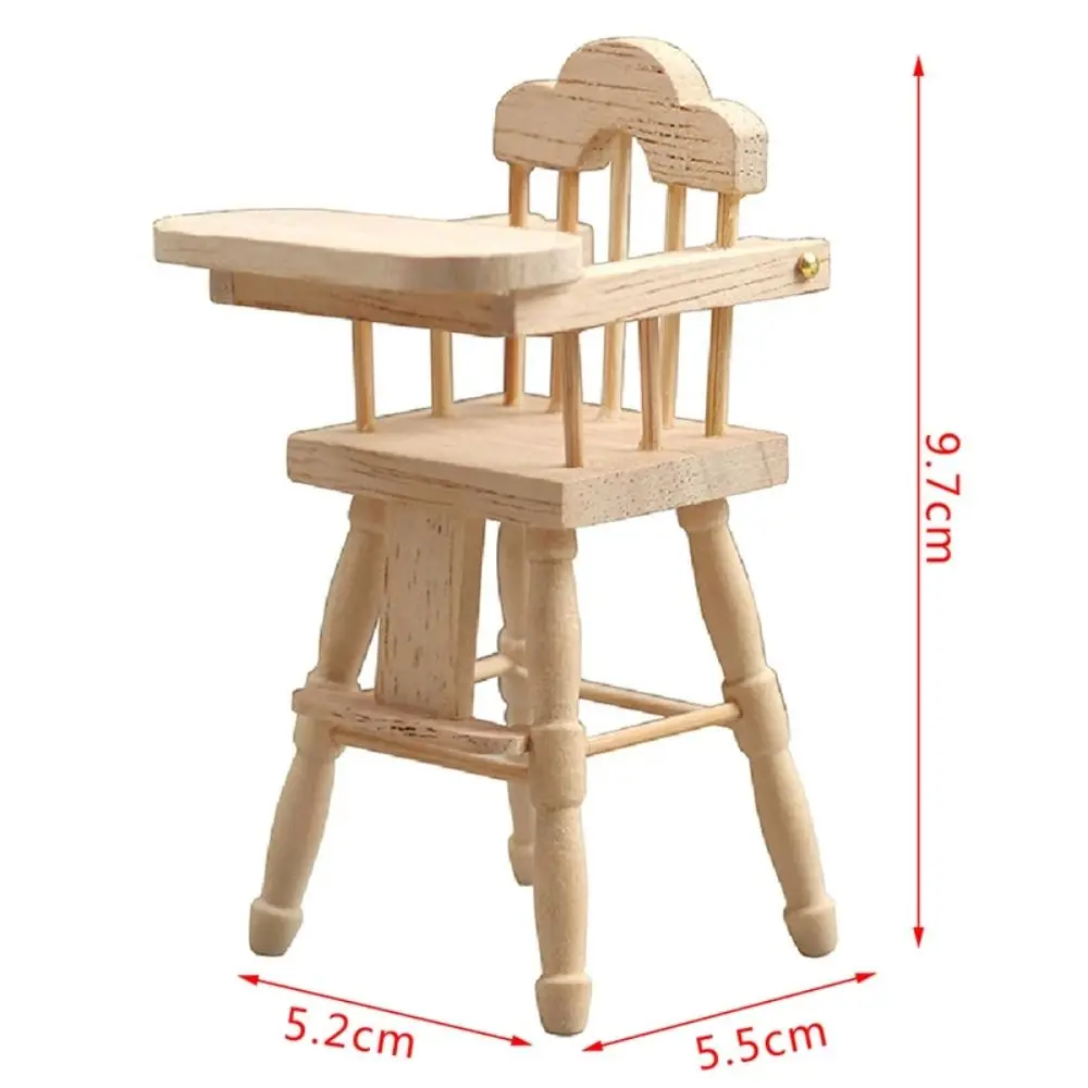 1:12 Dollhouse Wooden horse Toy Dollhouse Trojan Horse Simulation Dining Chair Model Dining Chair Simulation Dollhouse Furniture