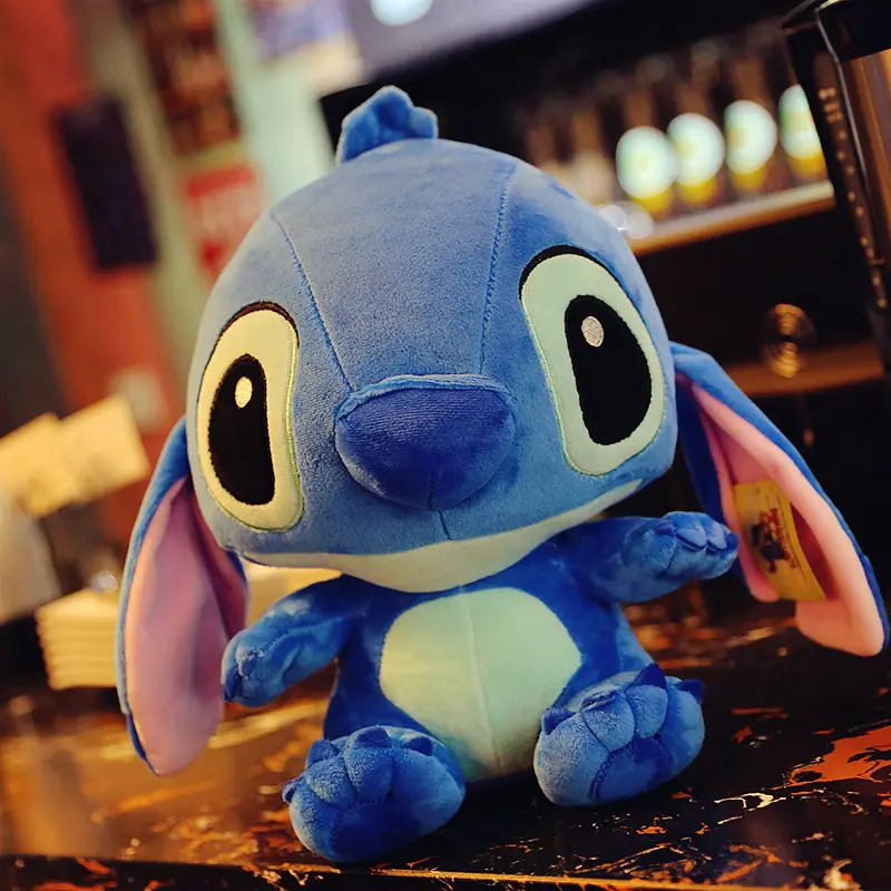 Disney Cartoon Kawaii Stitch Plush Toy Angel Plush Room Decoration Pillow Girls Christmas Birthday Gift Stitch Disney 35cm