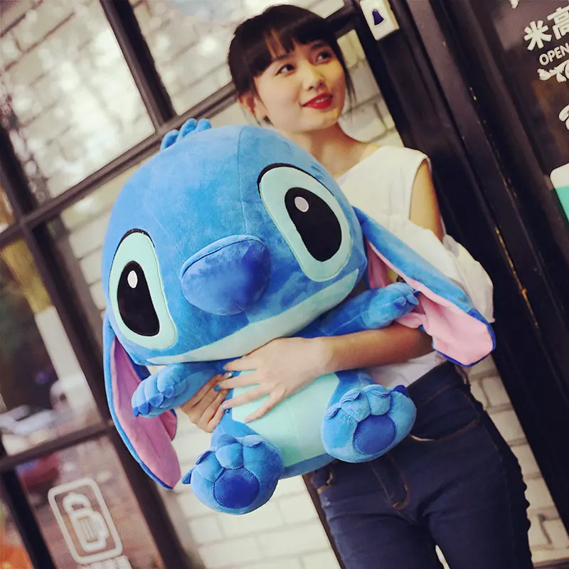 Disney Cartoon Kawaii Stitch Plush Toy Angel Plush Room Decoration Pillow Girls Christmas Birthday Gift Stitch Disney 35cm