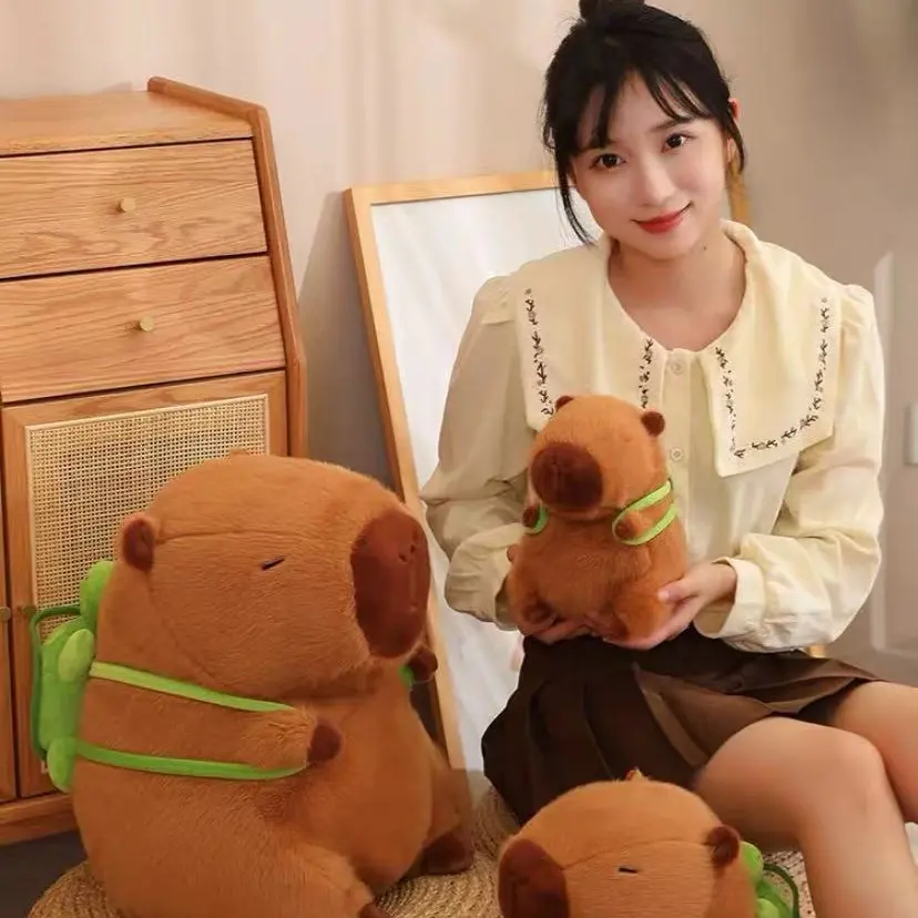 23cm Capybara Plush Simulation Capibara Anime Fluffty Toy Cute Doll Stuffed Animals Soft Doll Plush Christmas Thanksgiving Gift