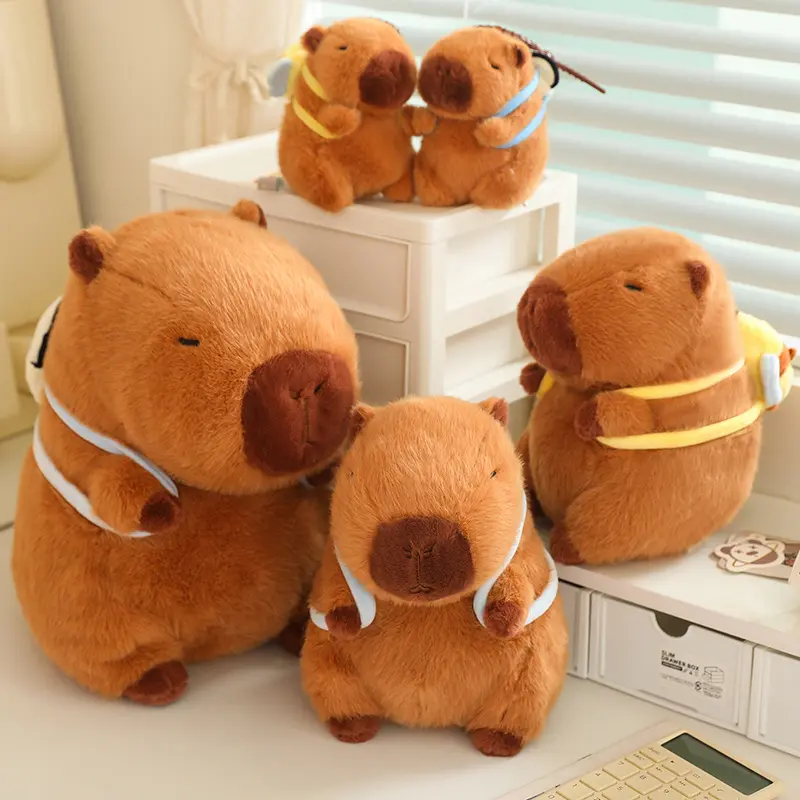 12~33CM Kapibala Capybara Plush Toy Capybara Back Tortoise Honeybee Oysters Doll Cute Doll Guinea Pig Doll Boy Girl Anime Kawaii