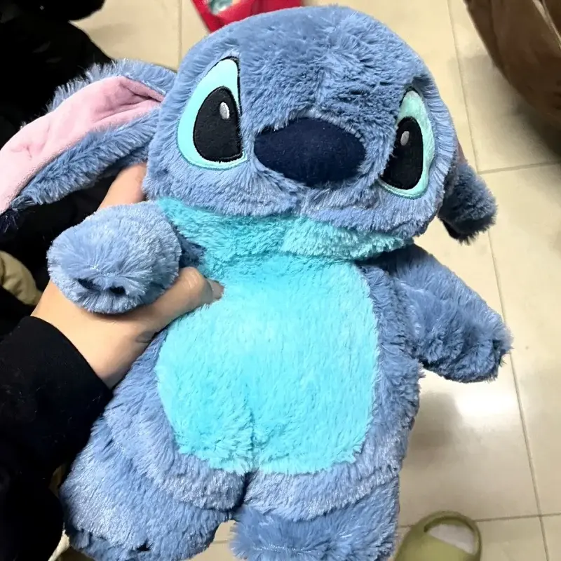 New Disney Stitch Angel Lotso Plush Hand Warm Bottle Hot Water Bottles Winter Portable Warm Hand Bag Toys Christmas Gift