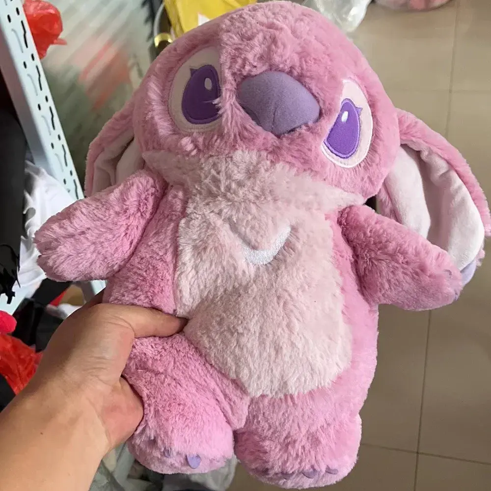 New Disney Stitch Angel Lotso Plush Hand Warm Bottle Hot Water Bottles Winter Portable Warm Hand Bag Toys Christmas Gift