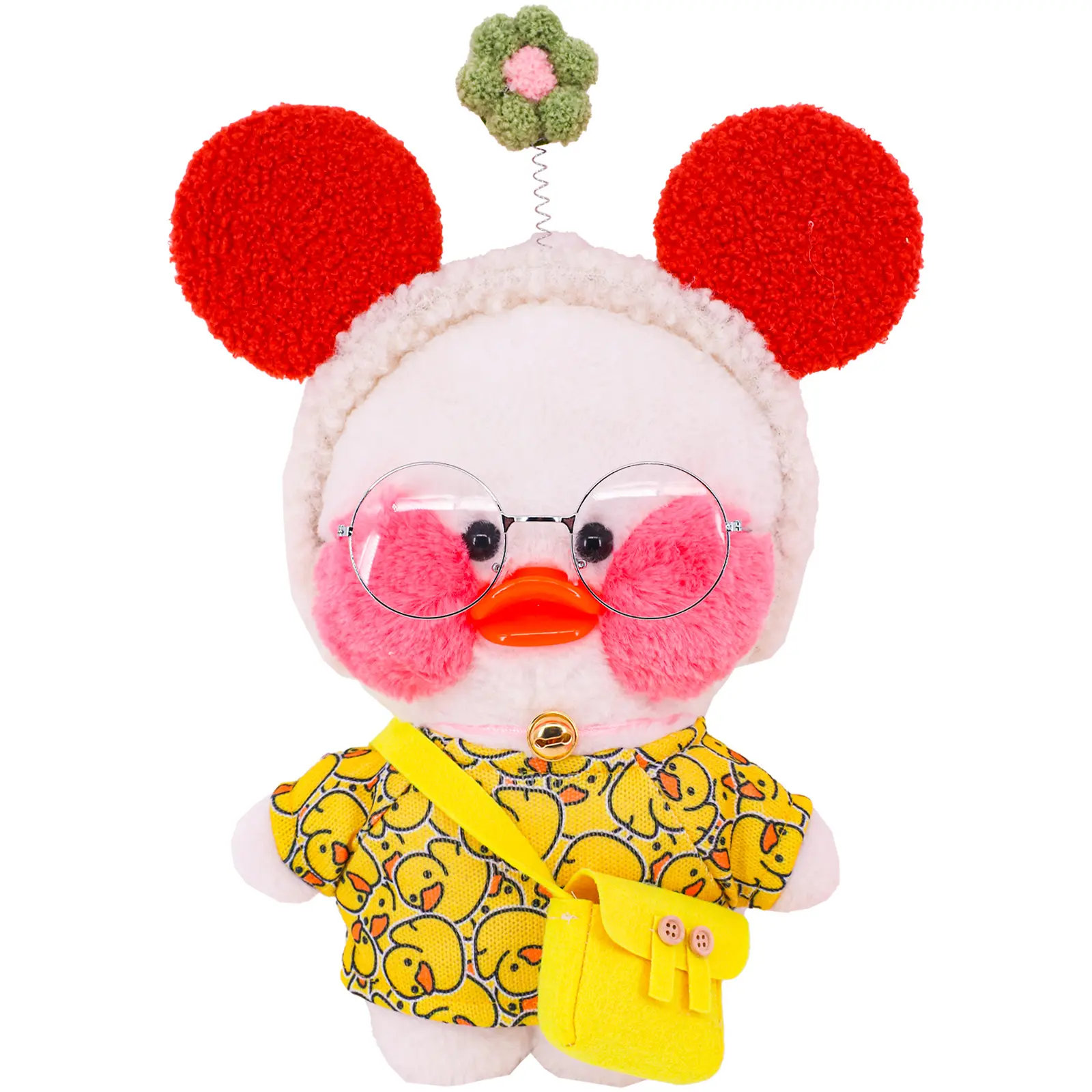 Kawaii 30cm Cafe Duck Doll Clothes T-shirts Hoodie Unique Design Lalafanfan Duck Doll Animal Toys Birthday Gift for Kid Children