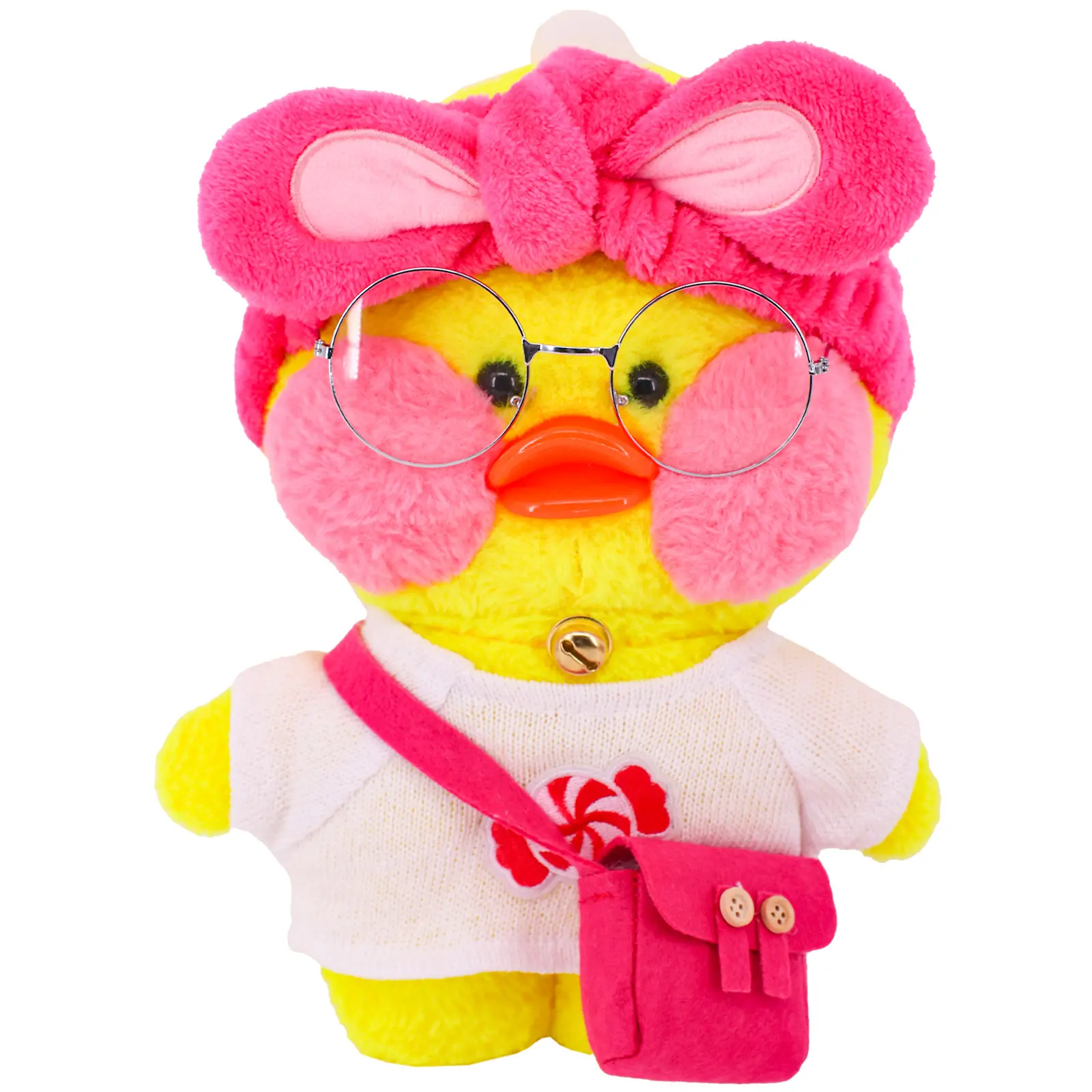Kawaii 30cm Cafe Duck Doll Clothes T-shirts Hoodie Unique Design Lalafanfan Duck Doll Animal Toys Birthday Gift for Kid Children