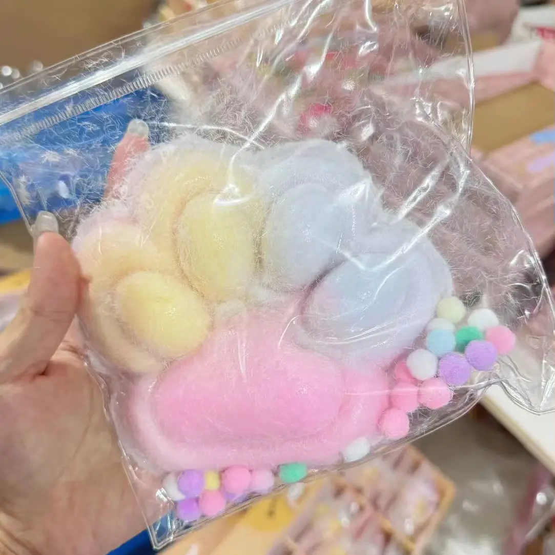 Stress Relief And Pressure Resistance Super Gradient Color Cat Paw Imitation Strawberry Soft Relieve Stress Anxiety Toy Gift