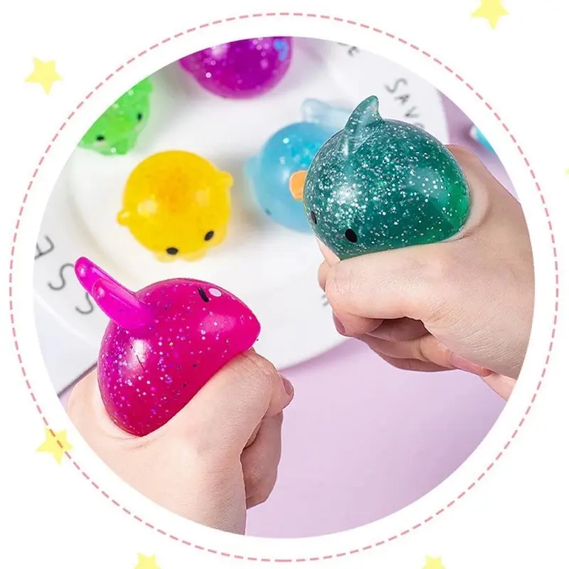Animal Soft Cute Fun Sensory Antistress Squeeze Toys Spongy Squishy Mochi Fidget Toys Sticky Antistress Ball For Kids