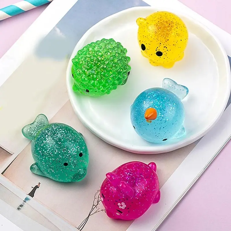 Animal Soft Cute Fun Sensory Antistress Squeeze Toys Spongy Squishy Mochi Fidget Toys Sticky Antistress Ball For Kids