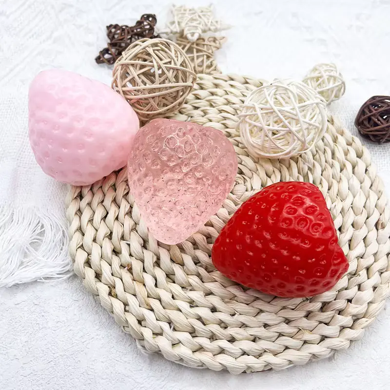 Stress Relief And Pressure Resistance Super Gradient Color Cat Paw Imitation Strawberry Soft Relieve Stress Anxiety Toy Gift