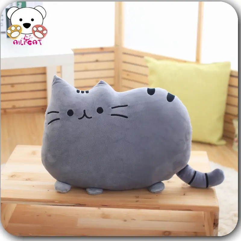 Soft Cat plush Pillow kitten Cushion soft Colorful Stuffed Toys gray pink white plush doll houseware gifts for girlfriend