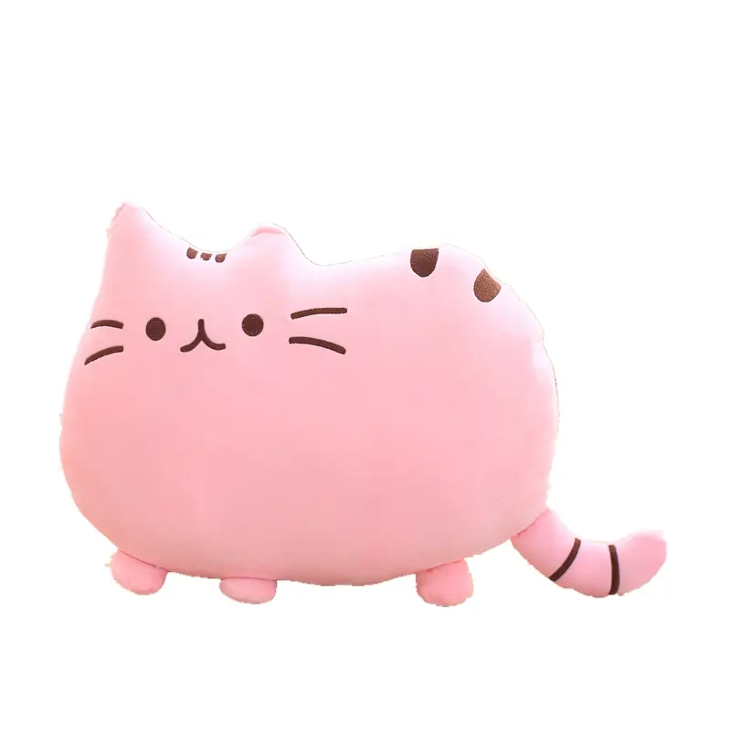 Soft Cat plush Pillow kitten Cushion soft Colorful Stuffed Toys gray pink white plush doll houseware gifts for girlfriend