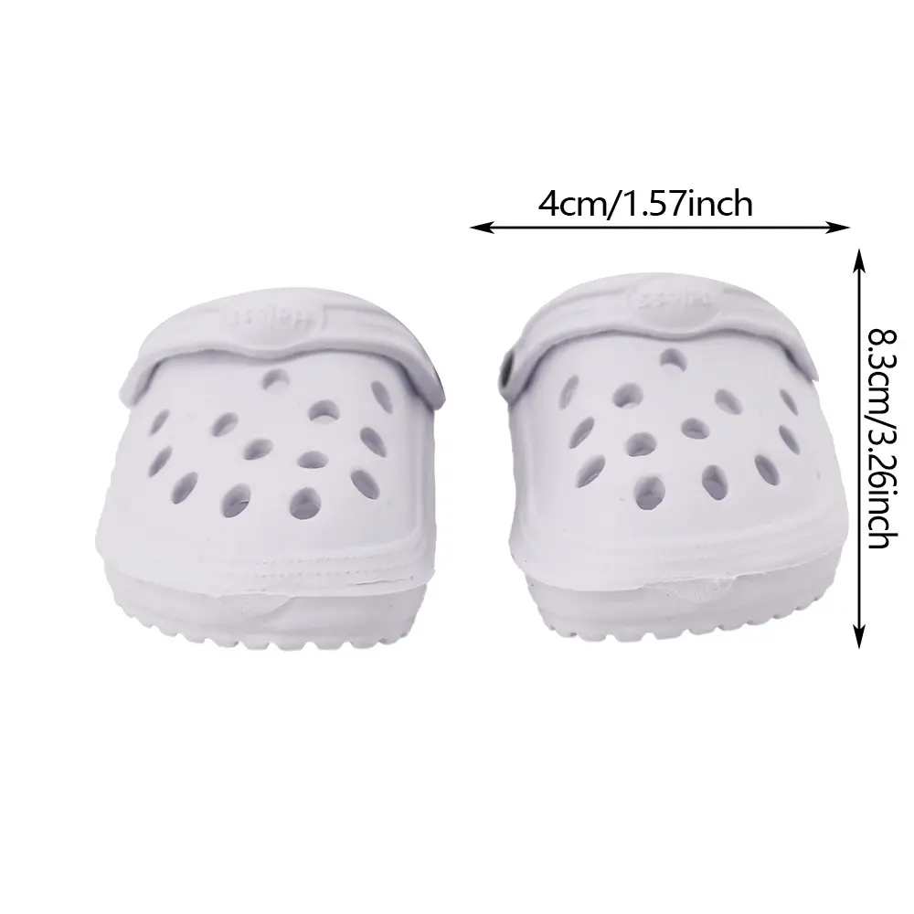 7Cm Plastic Sandals Hole Style  For 18Inch American Doll&43Cm New Reborn Baby Our Generation,Doll Accessories Toys,Gifts