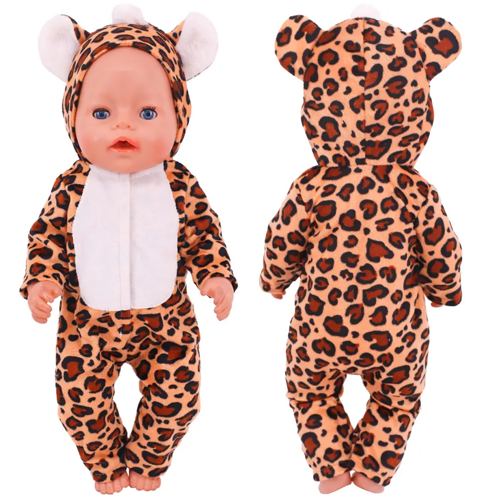 Kawaii Animal Plush Clothing Accessories For 43cm Born Baby Doll,18 Inch American Doll Girl's Toys,Birthday Christmas Gift