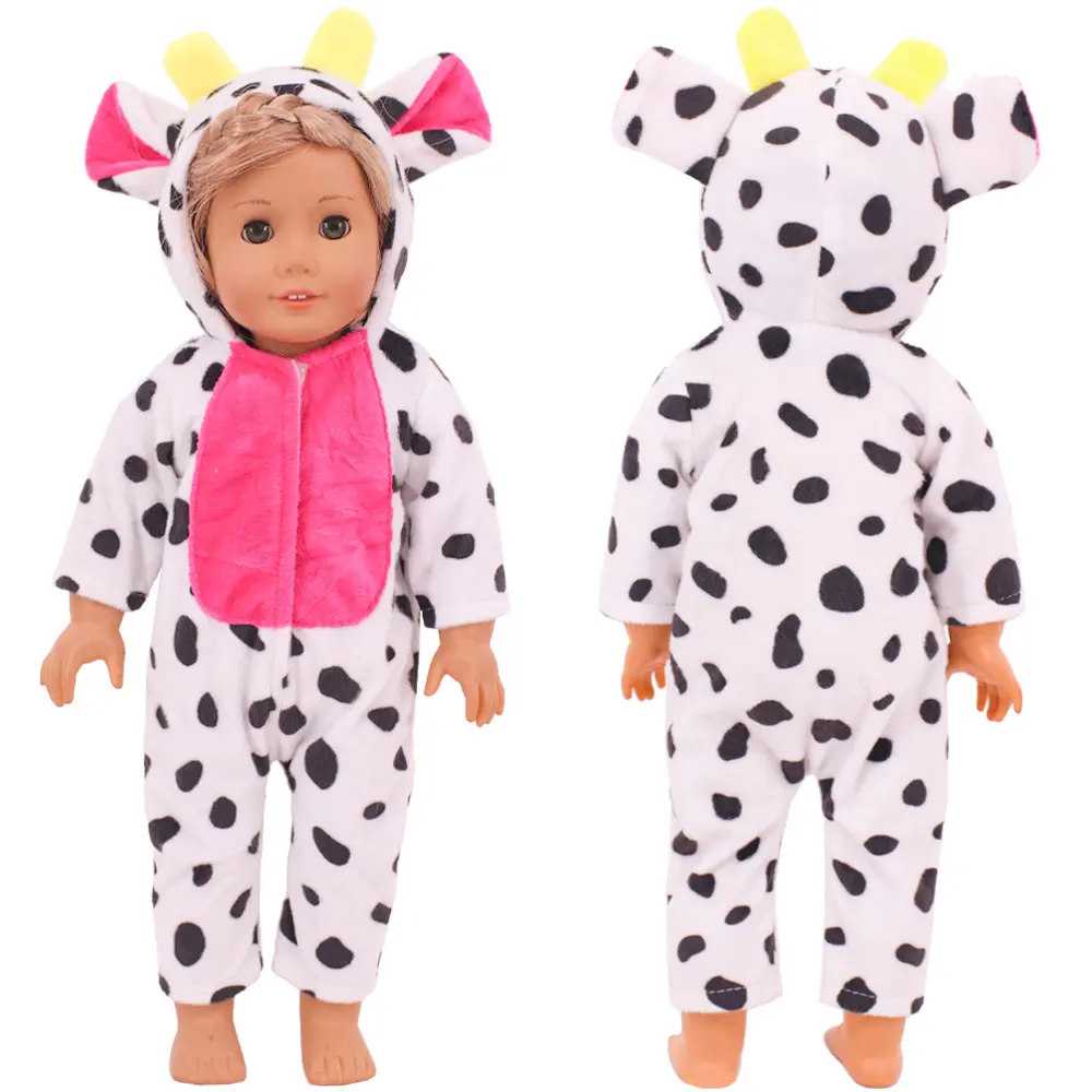 Kawaii Animal Plush Clothing Accessories For 43cm Born Baby Doll,18 Inch American Doll Girl's Toys,Birthday Christmas Gift