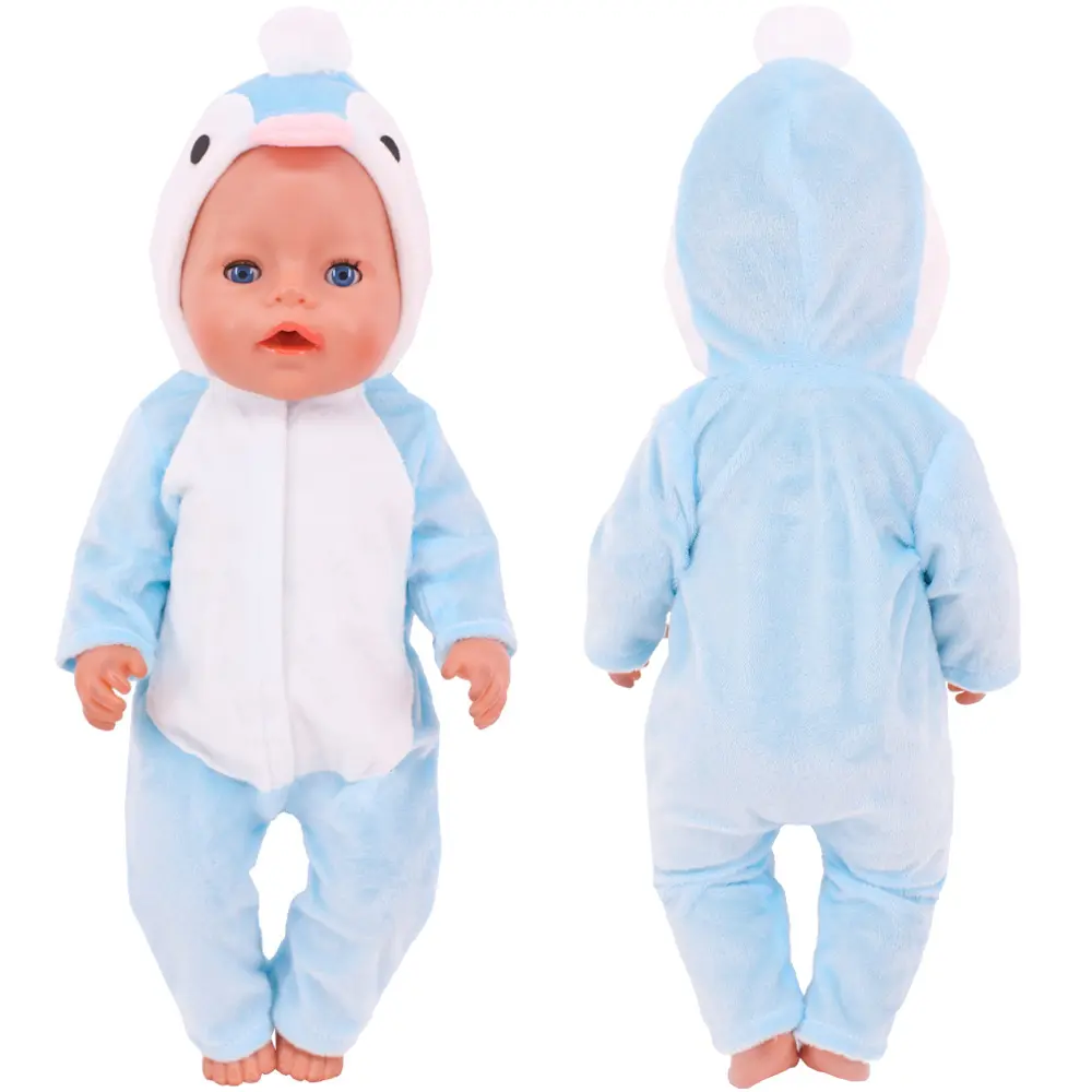 Kawaii Animal Plush Clothing Accessories For 43cm Born Baby Doll,18 Inch American Doll Girl's Toys,Birthday Christmas Gift